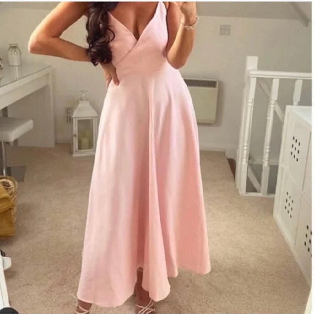 ZARA Pink Backless Summer Dress Size Medium NEW WITH TAG! - Picture 2 of 9